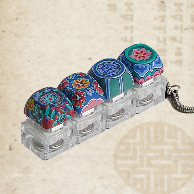 경복궁 근정전 단청 키링, 1개, 투명 화이트