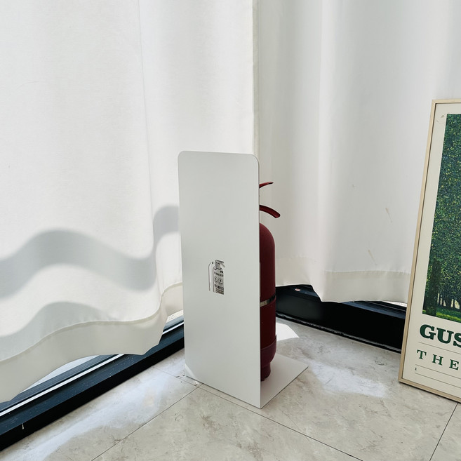 소금창고 스틸 철재 3.3kg 소화기 커버 가림막 업소용 보관함 거치대, 화이트, 1개