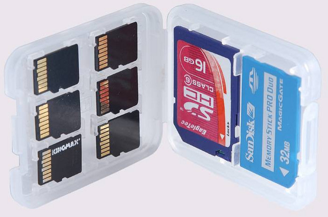 1MS 6TF 1SD 記憶體卡, 1個, ⚪ 透明8合1記憶卡盒