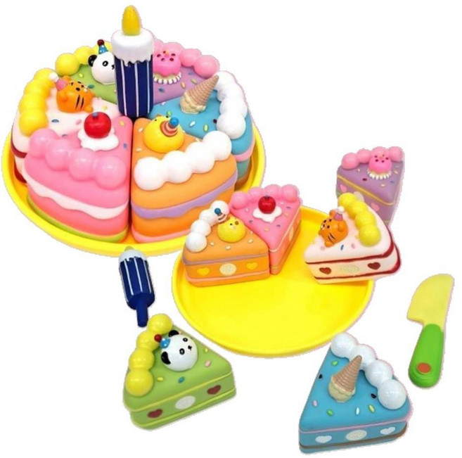 두돌선물 예쁜 자석 소프트 케이크 소근육 장난감 모형케이크 생일케이크모형 조카선물 놀이교구, 1개
