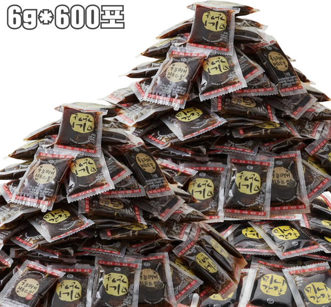 자연톡 포장 배송용 개별포장 미니간장 만두 튀김 간장 소스, 600개, 6g