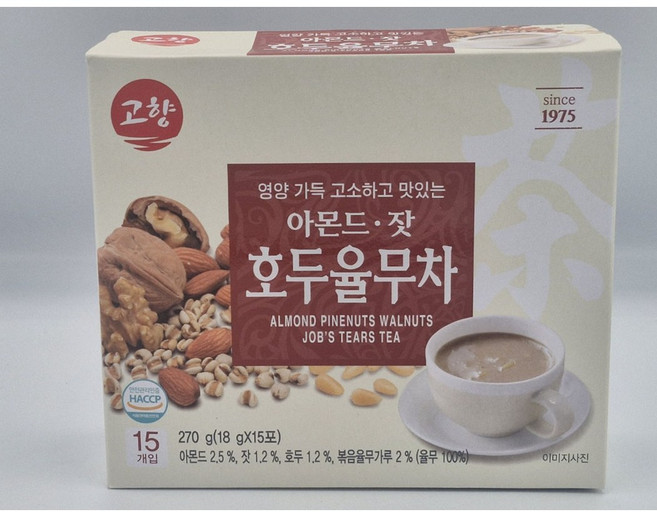 고향 아몬드 잣 호두 율무차, 270g