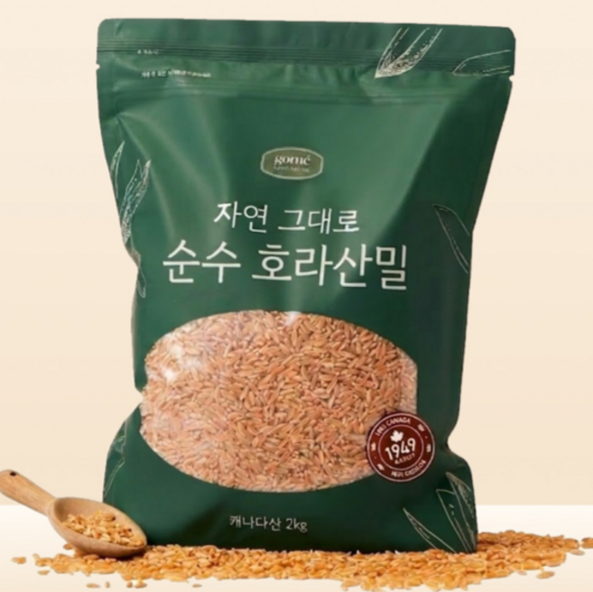 자연그대로 순수 호라산밀 2kg 고르네 캐나다산, 1개