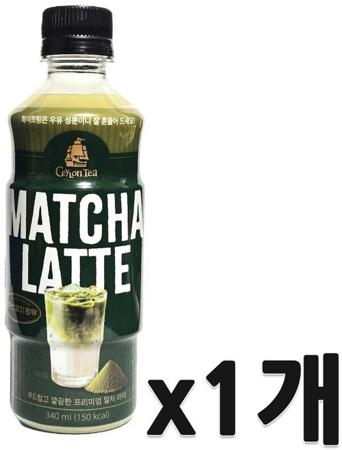 칠성)실론티말차라떼340ml, 1개, 340ml
