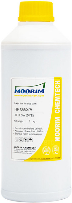 피앤씨(구.무림) 삼성 INK-M170 M180 M185 HP61 HP63 HP678 HP951 무한 리필 잉크 HP6656 1000ml, 노랑염료(HPC6657A) 1리터, 1개