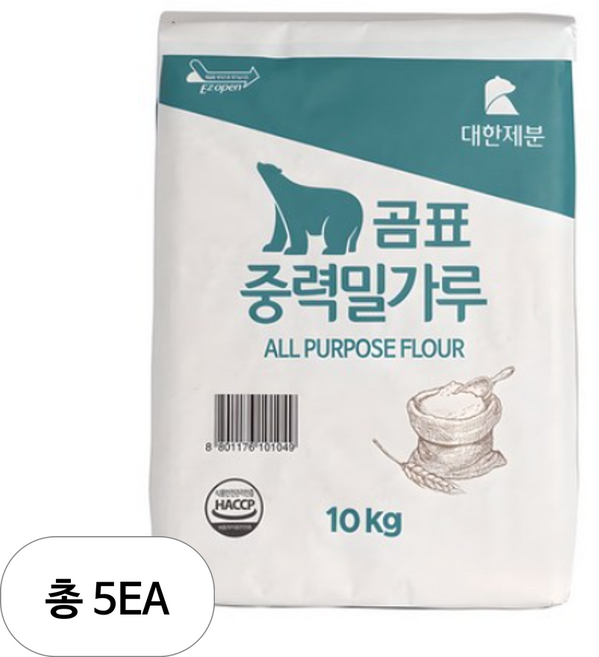 코스트코 곰표 중력 밀가루 1KG X 6, 10kg, 5개