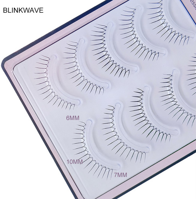 드림 디어 줄기 자연 자형 타입 투명 업그레이드 부드러운 14MM 속눈썹, BWG-07, 1개