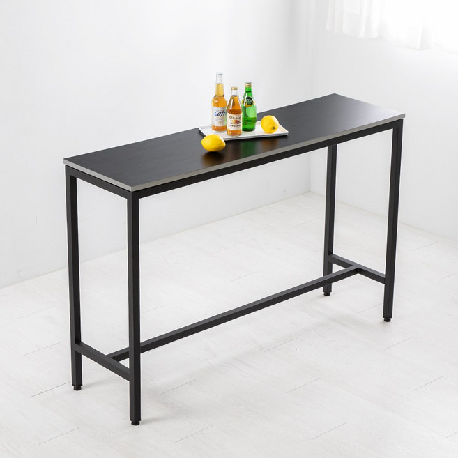 HPM 메탈 1500X400 18T 30K 바 테이블 높은 홈바 카페, 블랙(H920)