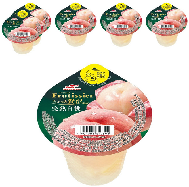 丸はにちろ Fruitsier 稍微奢侈的完熟白桃, 190g, 6個