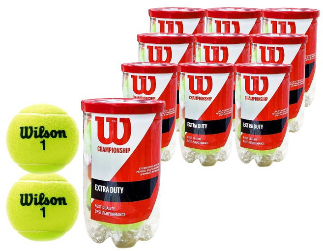 윌슨 챔피언쉽 테니스공 10캔(20개입) 시합구 캔볼, 10개