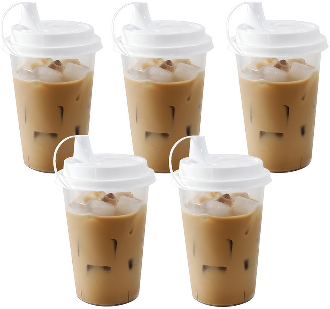하니생활용품 다회용컵, 500ml, 5개