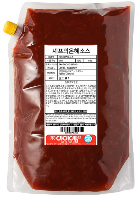 아이엠소스 셰프의은혜 치킨소스 순한맛 대국민치킨양념, 5kg, 1개
