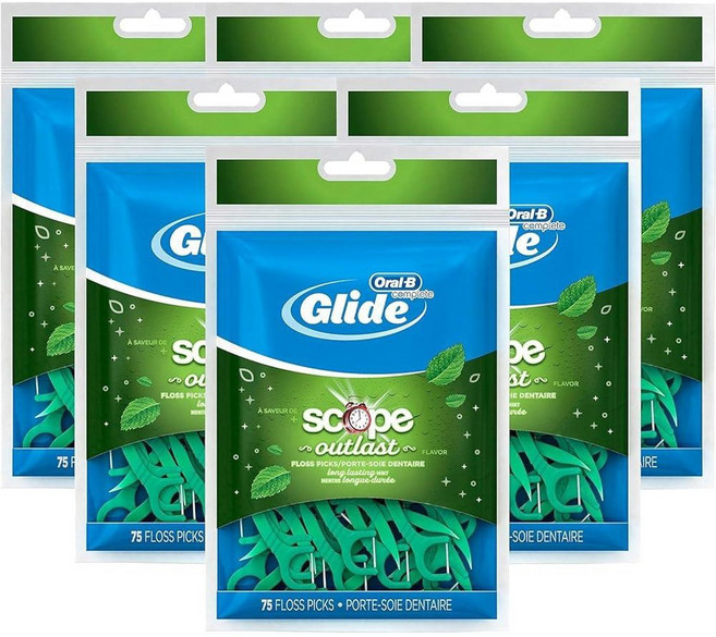 OralB Complete 치실 클린 30개입 4 3야드 범위 픽, 1개
