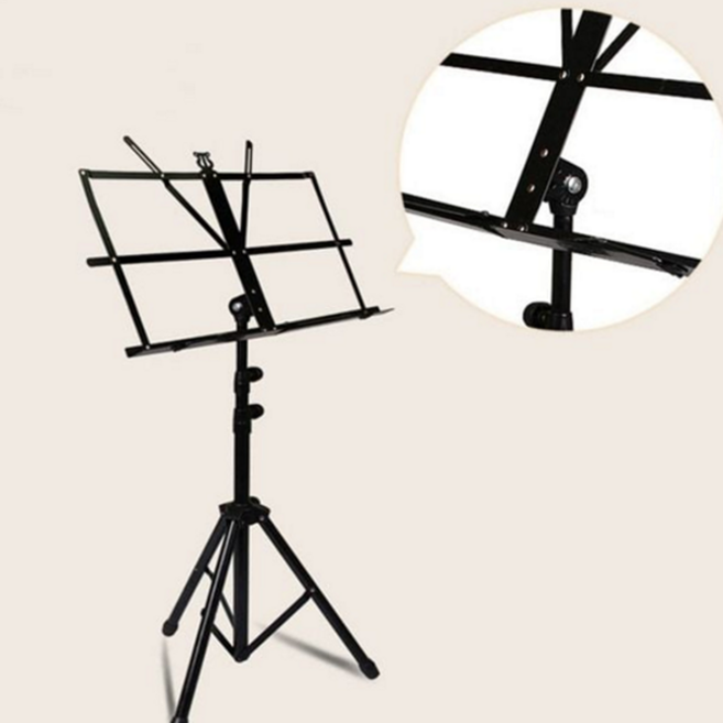 휴대용 보면대 접이식 스틸 삼각대 악보 받침대 이동식 악보대 높이 하면 대금