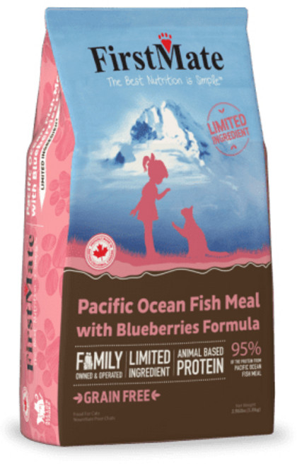 FirstMate 無穀低敏 海魚藍莓全貓配方, 1個, 4.54kg, 海鮮