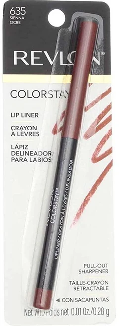레브론 Revlon ColorStay Lipliner with Sharpener 0.01 온스 (28 g) 144478, Sienna - 쿠팡