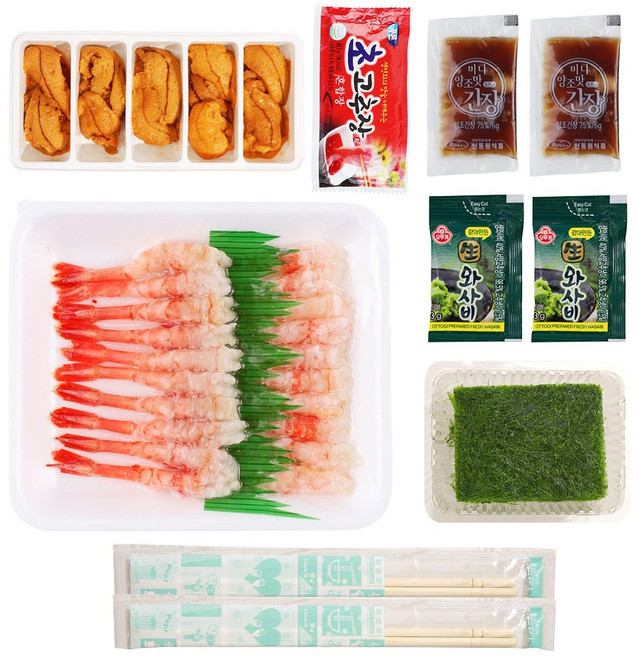 훈훈수산 홈마카세 세트 우니 단새우 감태 우단감, 1개