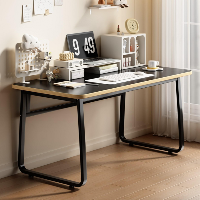 투에스리빙2S LIVING 다용도 책상 게이밍 컴퓨터 책상, 블랙