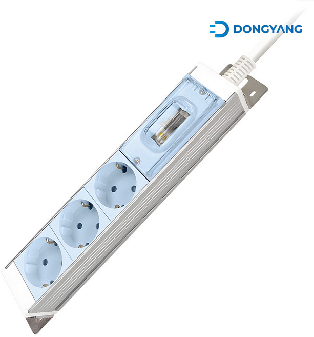 동양전자산업 동양전자산업 애니탭 3구 16A 누전차단 고용량 알루미늄 멀티탭 스카이블루 (3m) DYM-EAL3