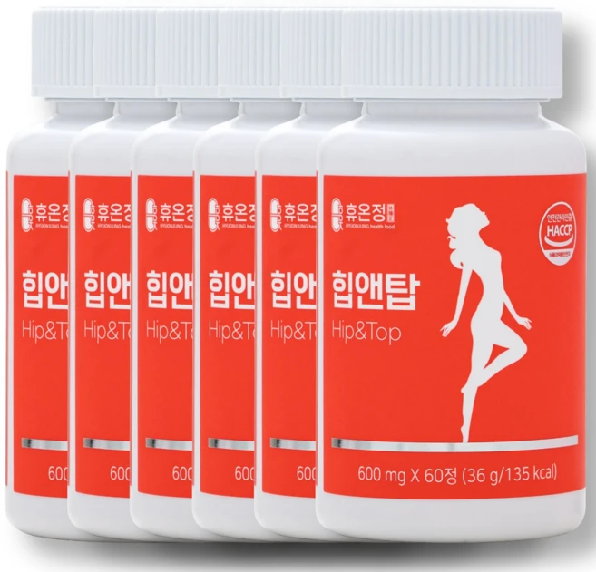 힙앤탑 60정 에스트로겐 대두 이소플라본 L-아르기닌 마카 석류, 6개 - 쿠팡