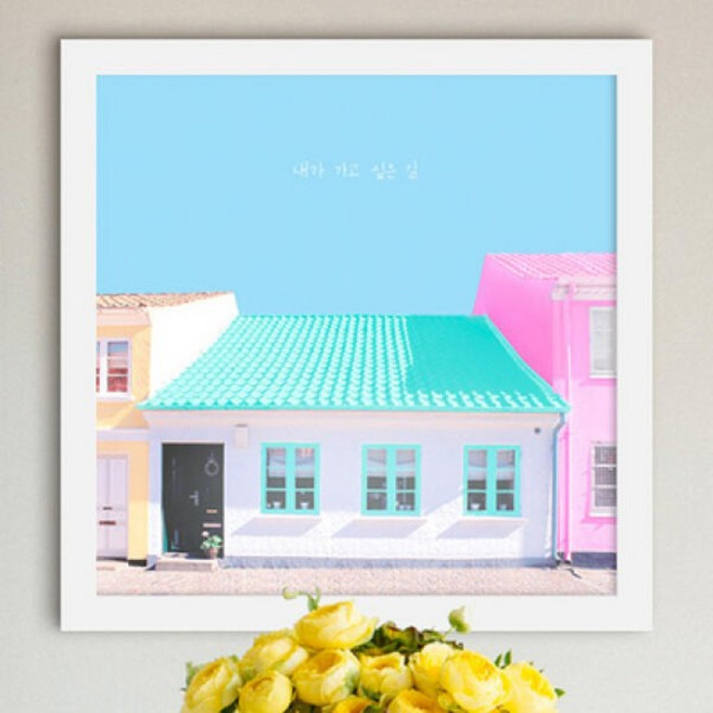 아트박스/꾸밈 ct577-파스텔세상_인테리어액자, 화이트/2타입