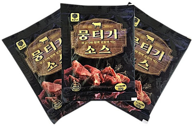 뭉티기소스 50g 생고기소스 고기 육회 사시미, 50개