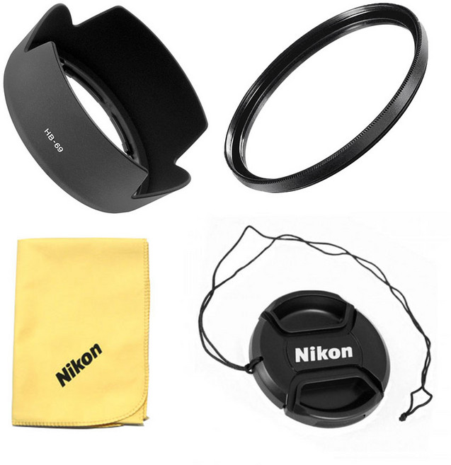 HB-69+UV52mm+렌즈캡+포켓융 니콘호환후드 세트, 1개