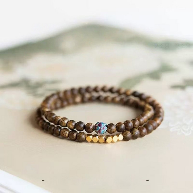 꽃소담 불교 염주팔찌 액막이 재물운 남녀공용 레이어드 행운팔찌 HZHF3883