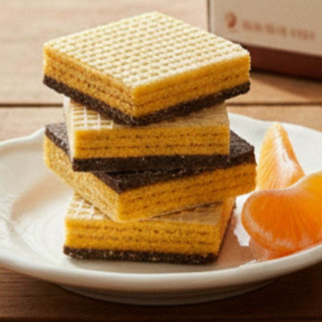 ssongjeju 돌코롬샌드 프리미엄 제주 감귤 크림 샌드 샌드위치 쿠키 바삭한 디저트, 1개, 140g