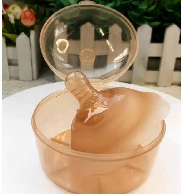 코지베베 나노 프리미엄 실리콘 이중 레이어 유두 보호기 1개+케이스 모유수유 평평함몰유두, 1개