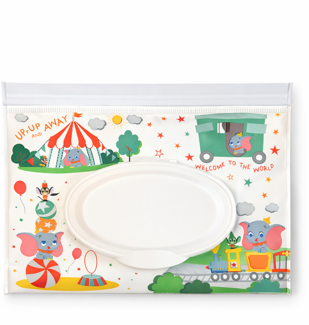 디즈니 캐릭터 물티슈 소분 파우치 방수 케이스, 덤보(소형), 2개