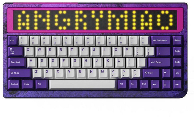 AngryMiao AM RGB65 기계식키보드, 완성상품, 회색