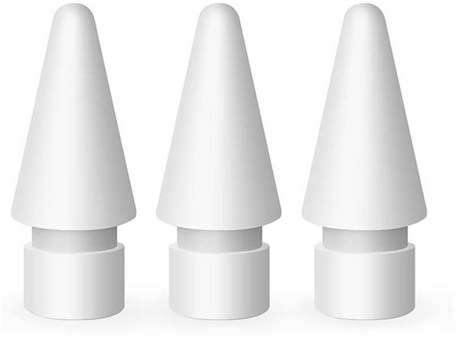 애플펜슬 펜촉 1세대 2세대 프로 호환용 USB-C 공용 교체용 팁, 3개, 화이트