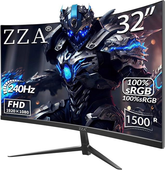 ZZA Gaming Monitor 27 inch PC Computer Monitor-165/200Hz 1ms -FHD 1080P FreeSync HDMI 2.0 Display Po, 1K 240HZ