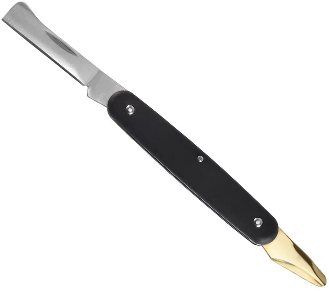 접목 도구 접이식 접목 가지 치기 칼 전문 정원 접목 커터 스테인레스 스틸 나무 손잡이 접목 칼, 02 PP plastic, 1개