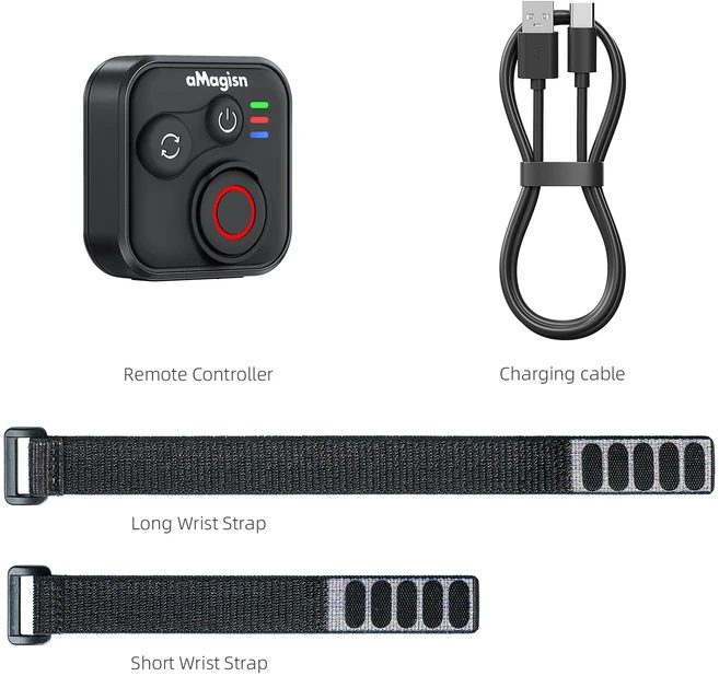 50M 블루투스 리모컨 고프로 히어로 13/12/10/인스타360 X5/X4/에이스/에이스 프로/에이스 2 방수 소재 스, 01 black