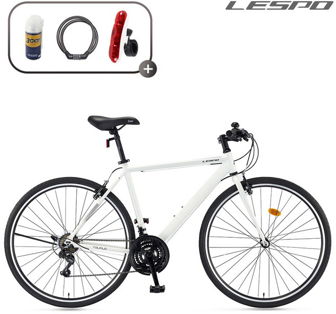삼천리자전거 레스포 700C 토러스 21단 하이브리드 입문용 자전거 2026 조립자전거 99%조립, 1개, 170cm, 펄 화이트 (조립9%) 510