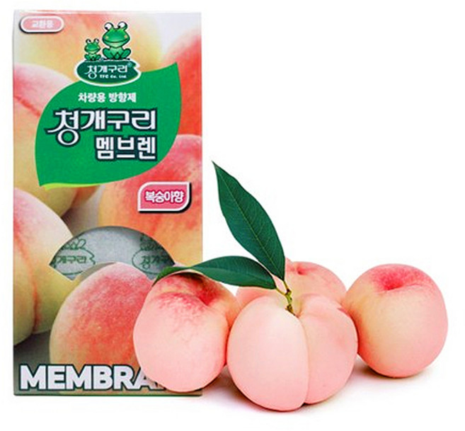 동진TFC 청개구리멤브렌방향제 탈취제 청개구리 멤브렌 차량용방향제, 1개, 복숭아향