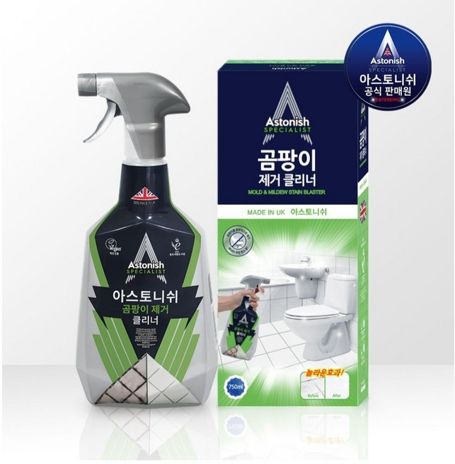 아스토니쉬 뉴 곰팡이 전용 클리너 제트, 750ml, 1개