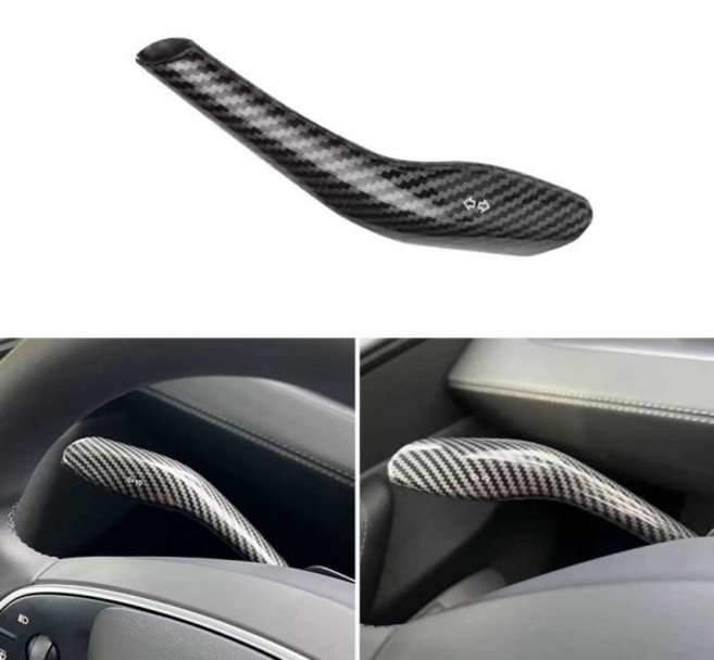 쿠쿠스토어 테슬라 모델 3/Y/YL 하이랜드 주니퍼 2025 ABS 자동차 내부 액세서리 기어 레버 핸들 2개 카본