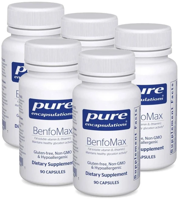 퓨어인캡슐레이션 벤포맥스 벤포티아민 200mg 비타민B1 테아민 보충 캡슐 Pure Encapsulations BenfoMax, 5개, 90정 - 쿠팡