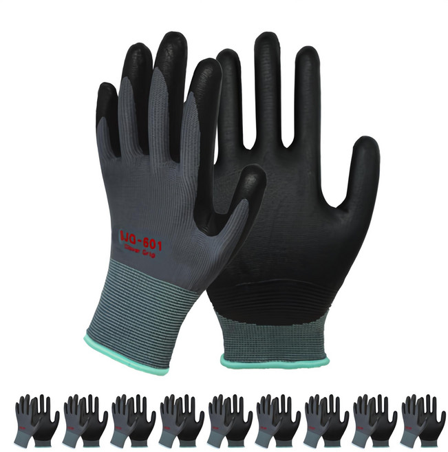 신정글러브 클로버그립 NBR 코팅 장갑, 혼합색상, 10세트