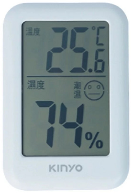KINYO 電子式溫溼度計 TC-14, 白色電子式溫溼度計 TC-14, 1個