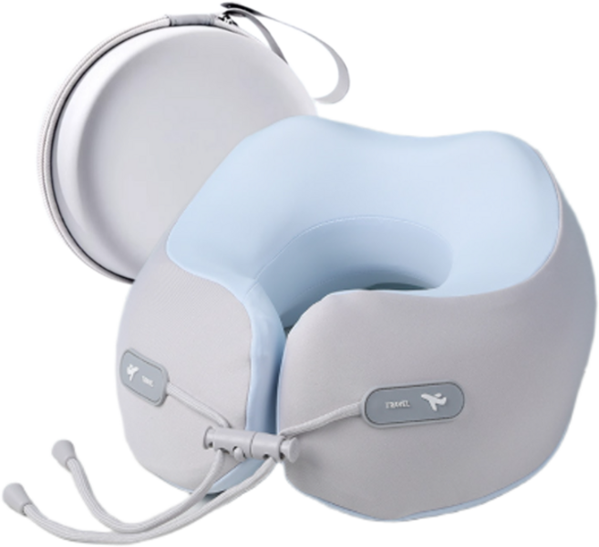 수논 여행용 목베개 휴대용 목쿠션 파우치 포함