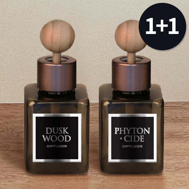 1+1 뉴 포더카 차량용 방향제 80ml, 피톤치드 (상쾌한 숲 향), 아카시아모링가 (싱그럽고 부드러운 꽃 향), 1개