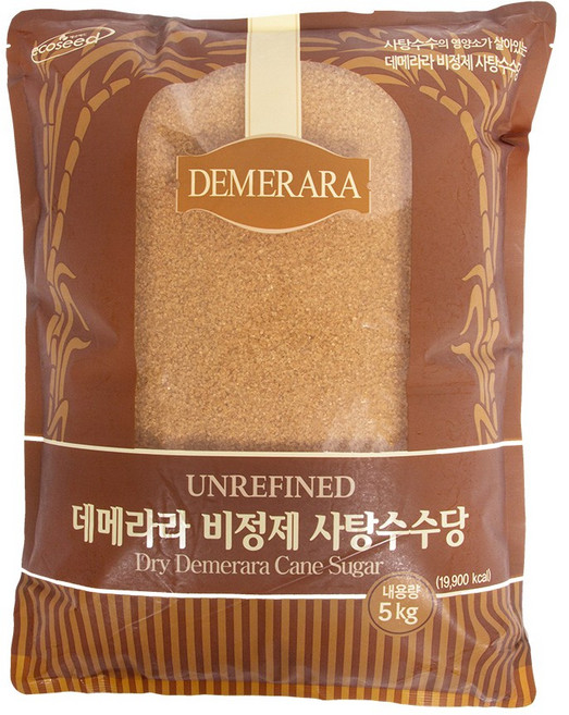 에코시드 데메라라 비정제 사탕수수당, 5kg, 1개