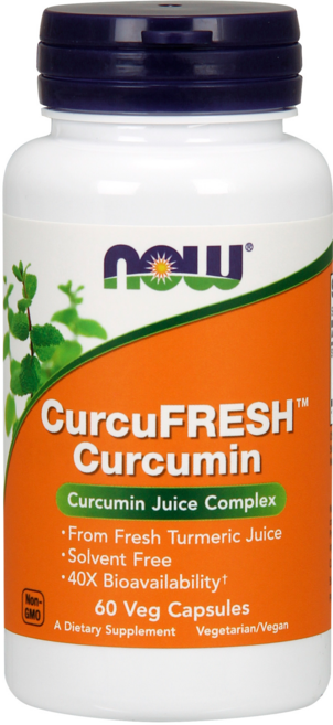 NOW Foods CurcuFRESH薑黃素素食膠囊, 60顆, 1罐