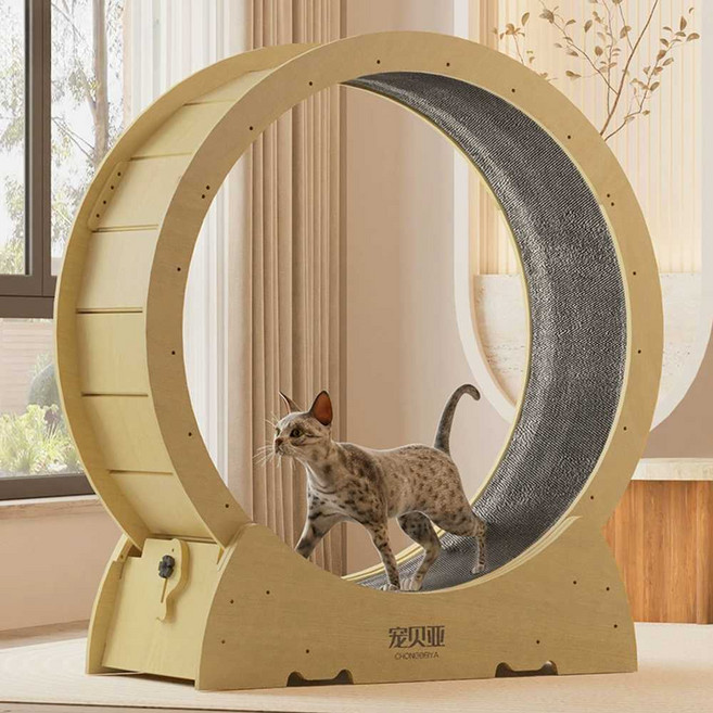 고양이 캣휠 저소음 베어링 캣타워 쳇바퀴 스탠드, 90cm 캣 휠, 1개