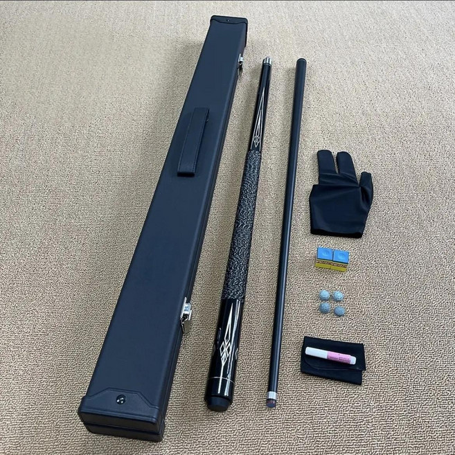 고급형 카본큐대 세트 당구 큐대+케이스세트, 1개, 블랙