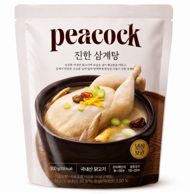 피코크 진한삼계탕 880g x 2 팩, 2개